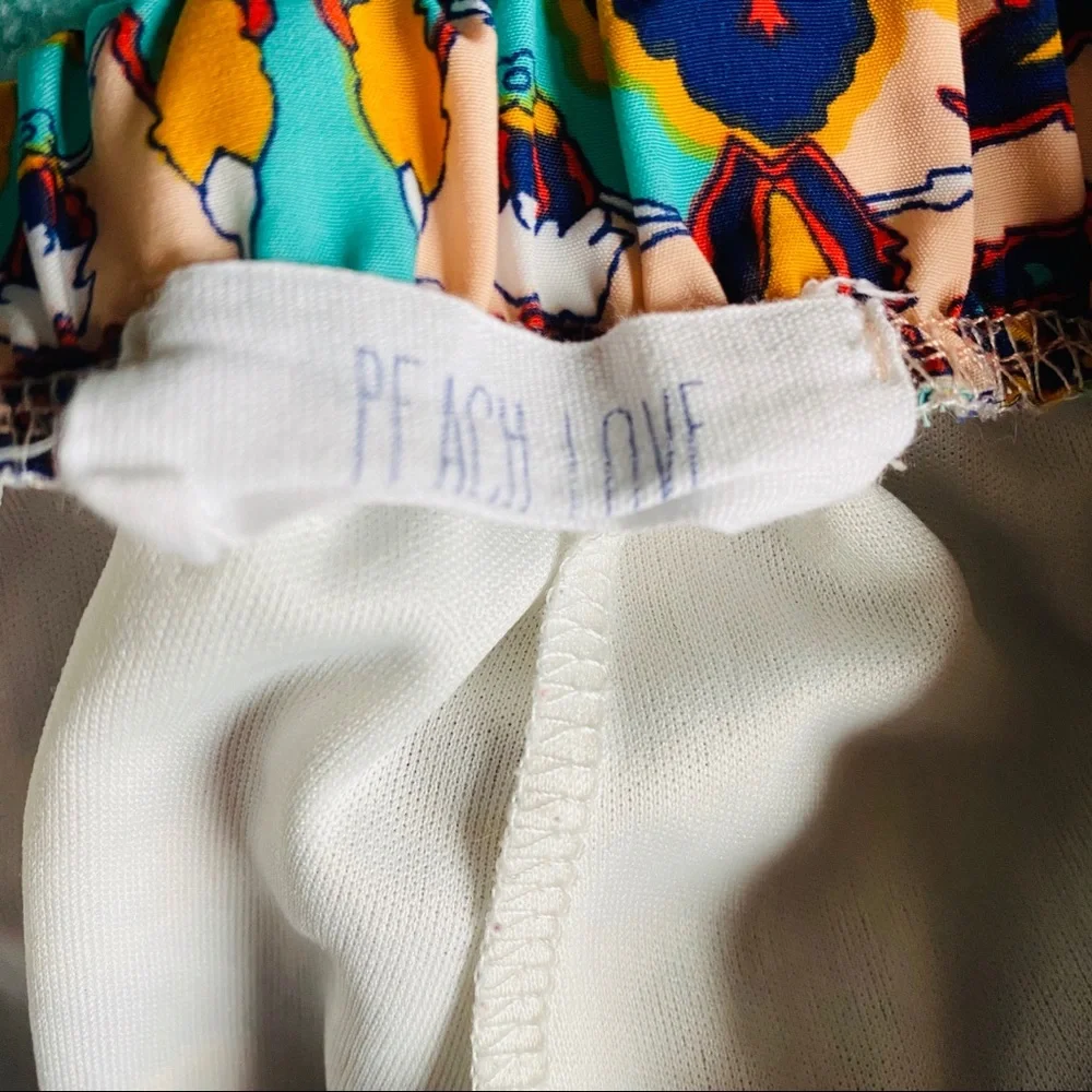 Peach Love printed shorts